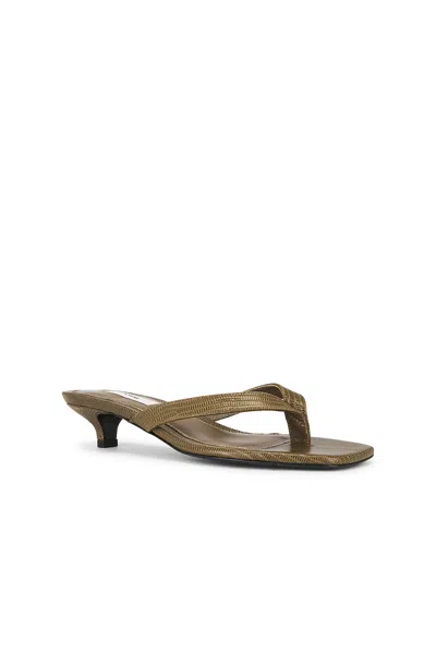 Totême Lizard Embossed Heeled Flip Flop