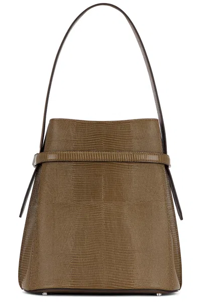 Totême Belted Lizard Embossed Bucket Bag