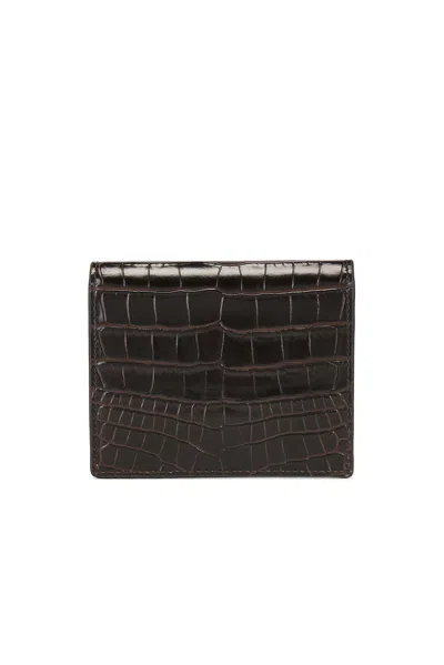 Totême T-lock Croco Embossed Cardholder