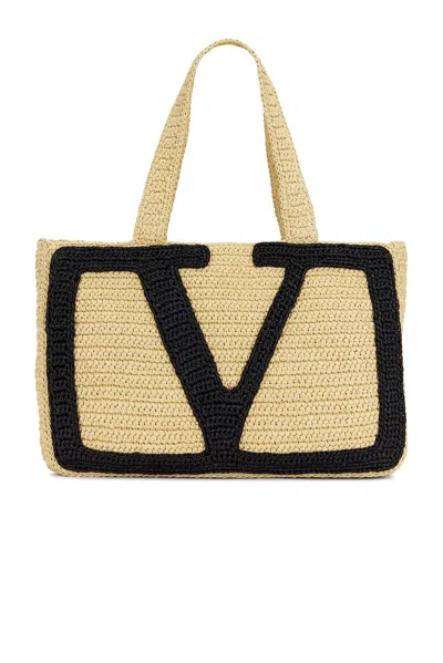 Valentino Borsa Shopping Viva Superstar Grande In Rafia Donna