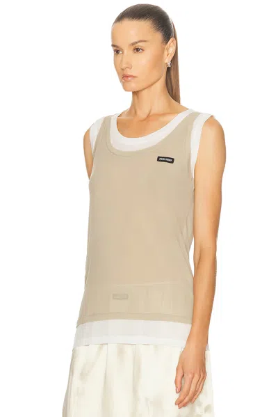 Miu Miu Layered Tank Top In Multi