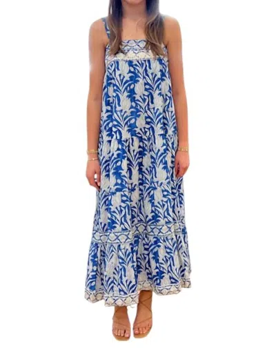 Azure And Indigo Lamu Maxi Dress In Blue