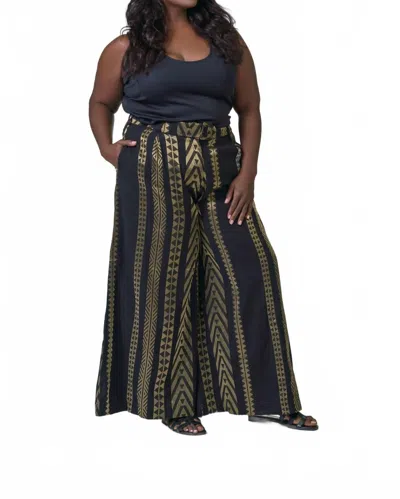 Just Bellina Folklore Pant - Plus Size In Black In Black
