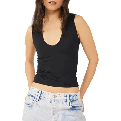 Intimately Free People Womens V Neck Sleeveless Tank Top In Black