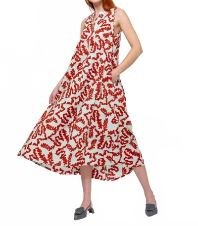 Odeeh Twigs Dress In Burnt Orange