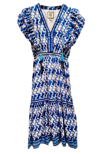 Bell Women's Phoebe Midi Dress In Navy White Dot