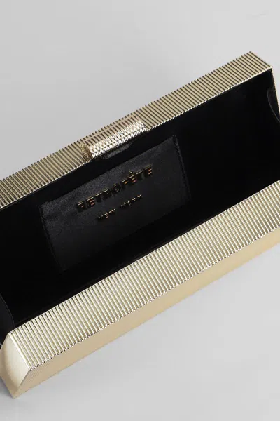 Retroféte Milo Clutch In Gold Metal Alloy In Black