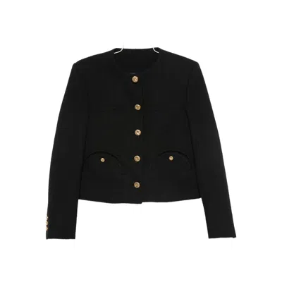 Blazé Milano Tweed Button-fastening Jacket In Black