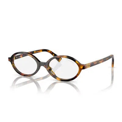 Miu Miu Tortoiseshell-effect Oval Glasses