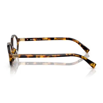 Miu Miu Tortoiseshell-effect Oval Glasses