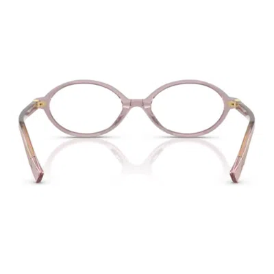 Miu Miu 0mu 01xv Miu Regard 12w1o1 Malva Trasparente Glasses In Pink