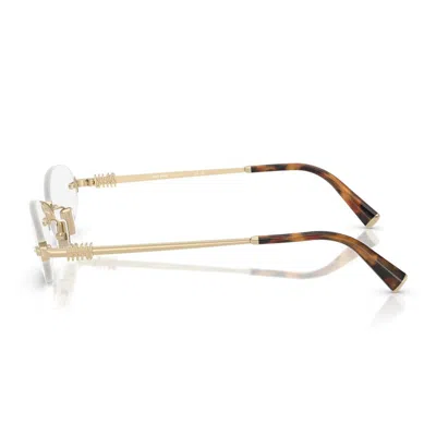 Miu Miu 0mu 53wv Zvn1o1 Oro Pallido Glasses In Gold