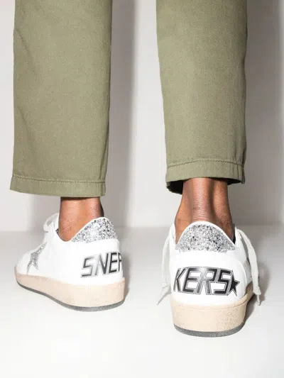 Golden Goose "ballstar" Nappa Upper And Spur Glitter Star And Heel. Shoes