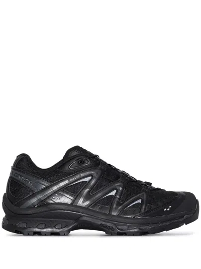 Salomon Mesh Panels Rubber Sole Sneakers In Black