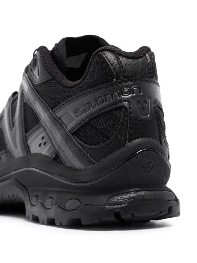 Salomon Mesh Panels Rubber Sole Sneakers In Black