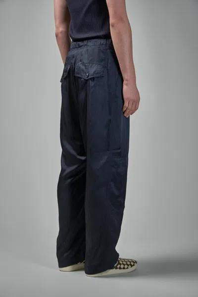 Dries Van Noten Elastic Waist Casual Pants In Blue