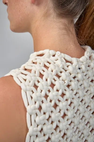 Alaïa Womens Alaia Square Crop Cotton-blend Top In White