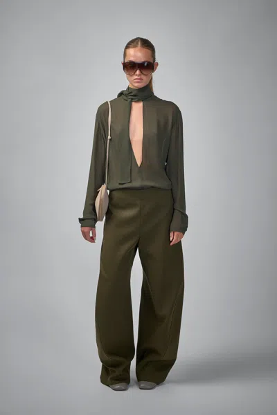 Alaïa Double Cotton Round Pants