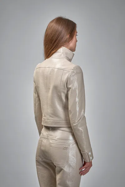 Courrèges Courreges Re Edition Jacket In Coated Cotton In Gray