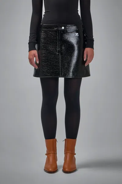Courrèges Courreges Re-edition Vinyl Effect Mini Skirt Women In Black