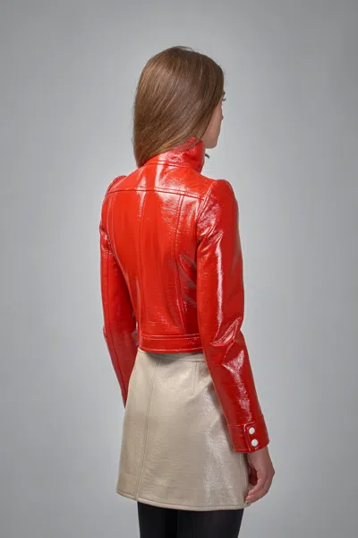 Courrèges Reedition Vinyl Jacket In Red