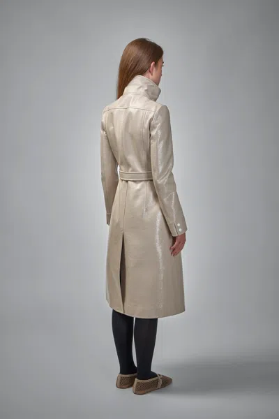 Courrèges Reedition Vinyl Trench Coat In Gray