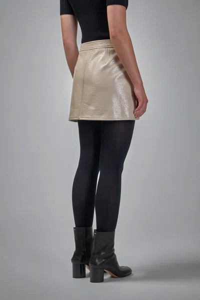 Courrèges Reedition Vinyl Mini Skirt In Gray