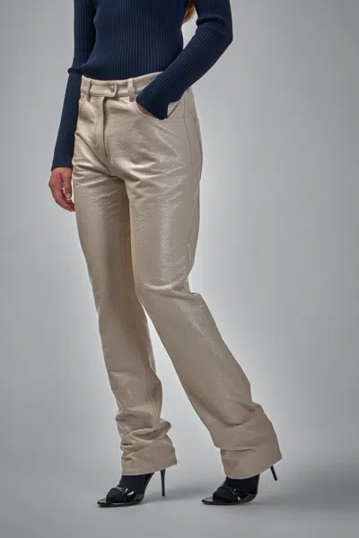Courrèges Reedition 5-pocket Vinyl Pants In Gray