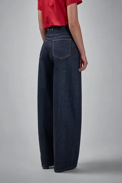 Jacquemus Le De-nîmes Large High Rise Wide Jeans In Blue