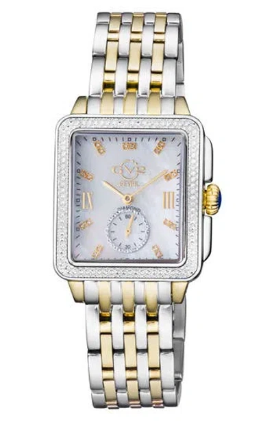 Gv2 Bari Mother Of Pearl Diamond Bracelet Watch, 34mm X 30mm