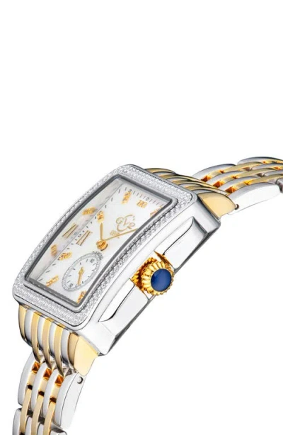 Gv2 Bari Mother Of Pearl Diamond Bracelet Watch, 34mm X 30mm