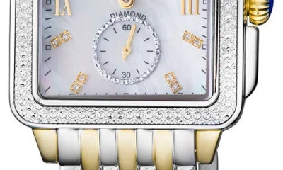 Gv2 Bari Mother Of Pearl Diamond Bracelet Watch, 34mm X 30mm