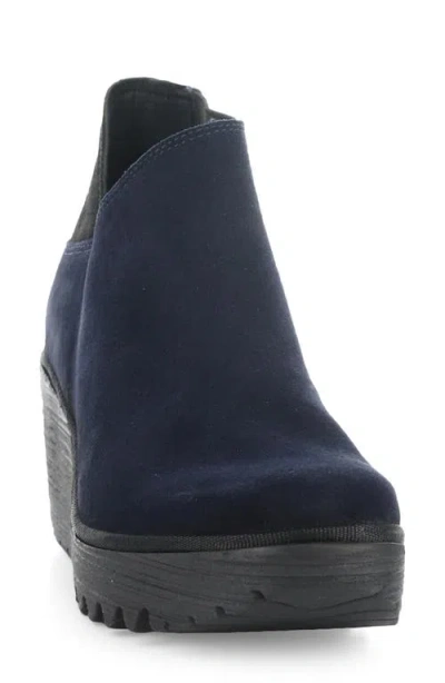 Fly London Yego Wedge Bootie In Blue