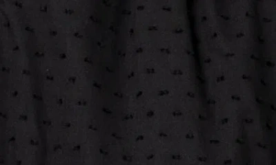 Gibsonlook Square Ruffle Neck Long Puff Sleeve Pin Dot Blouse