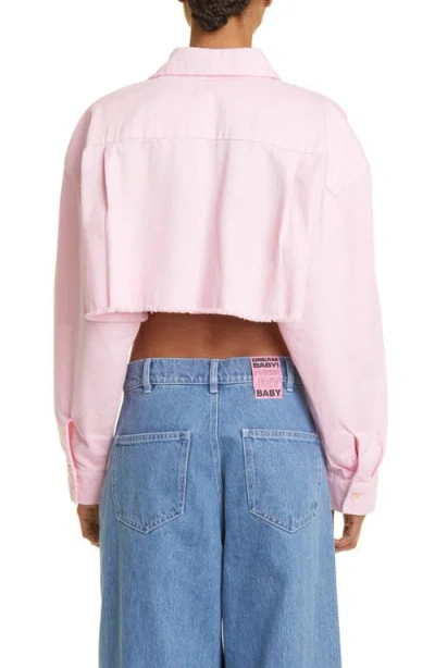 Dream Baby Crop Button-up Denim Shirt