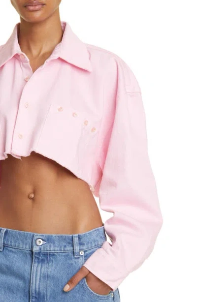 Dream Baby Crop Button-up Denim Shirt