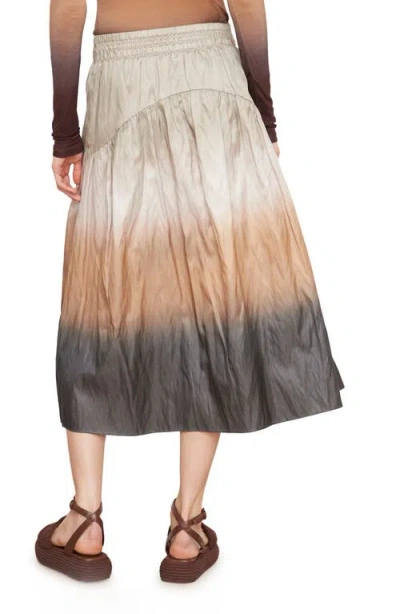 Vince Metallic Dip Dye Cotton Blend Skirt