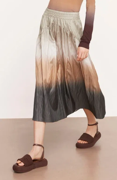 Vince Metallic Dip Dye Cotton Blend Skirt