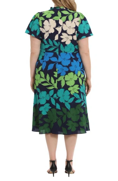 Maggy London Floral Midi Dress