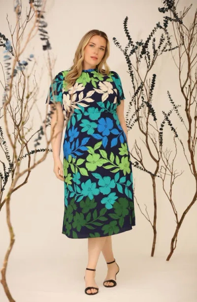 Maggy London Floral Midi Dress