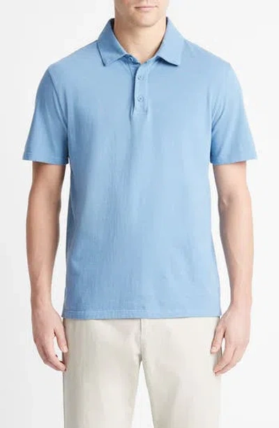Vince Regular Fit Garment Dyed Cotton Polo Shirt