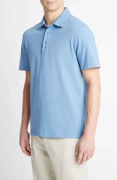 Vince Regular Fit Garment Dyed Cotton Polo Shirt