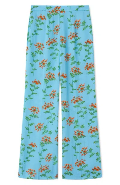 Lk Bennett Esme Norse Floral Wide Leg Trousers