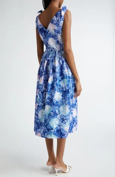Busayo Funbi Tie Dye Cotton Midi Wrap Dress