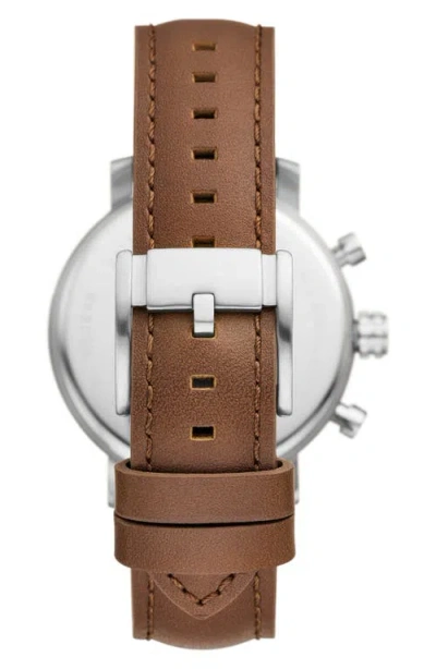 Fossil Rhett Leather Strap Watch, 42mm