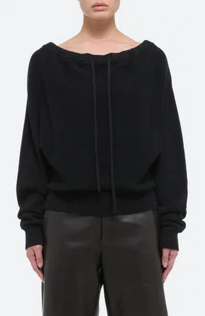 Helmut Lang Organic Cotton Drawstring Neck Sweater