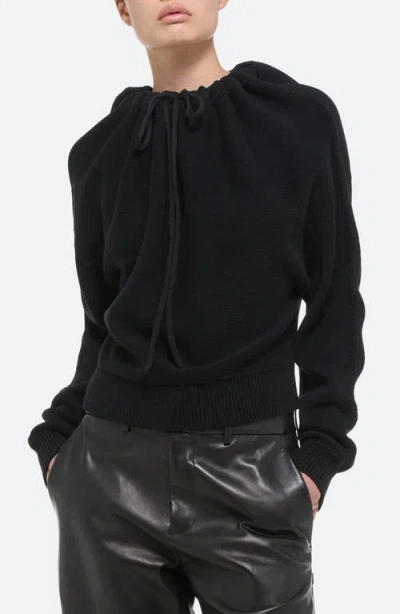 Helmut Lang Organic Cotton Drawstring Neck Sweater