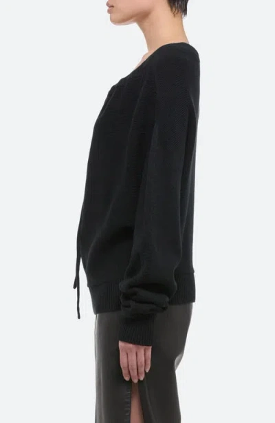 Helmut Lang Organic Cotton Drawstring Neck Sweater