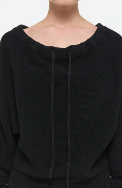 Helmut Lang Organic Cotton Drawstring Neck Sweater