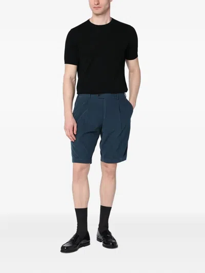 Pt Torino Bermuda Shorts Back Pockets In Blue